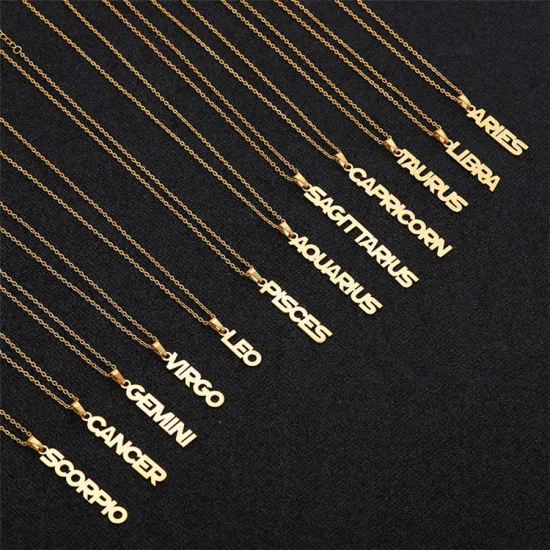 Manufacturer Custom Jewelry Tarnish Free Waterproof Name Plated Letter Necklace Women Jewellery Customized 14K 18K Gold Plated Stainless Steel Fashion Jewelry